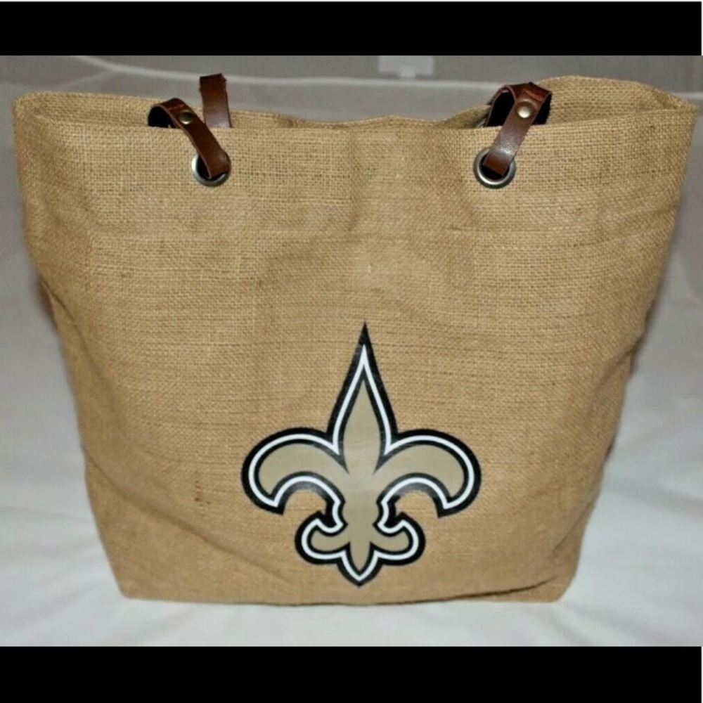 New Orleans Saints Straw Tote